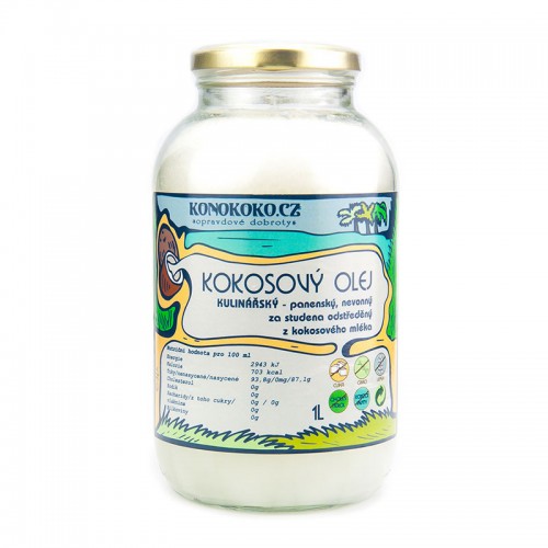 Konokoko.cz Filipínský kulinářský panenský kokosový olej 1000 ml