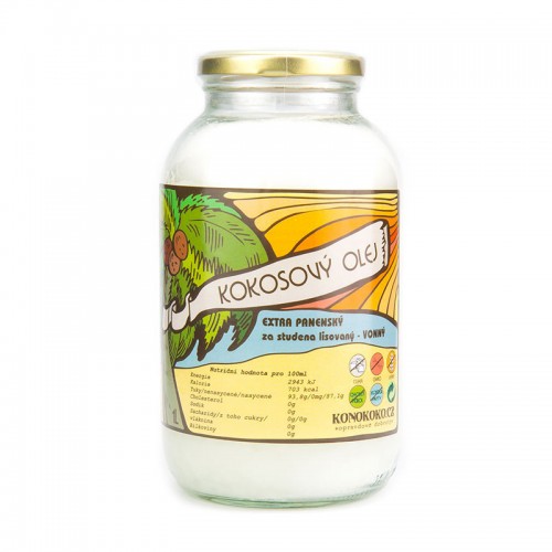 Konokoko.cz Filipínský Extra panenský kokosový olej 1000 ml